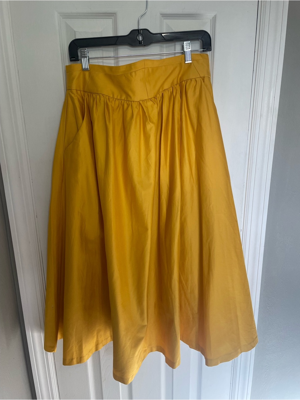 New York & Company Mustard Yellow A-Line Skirt